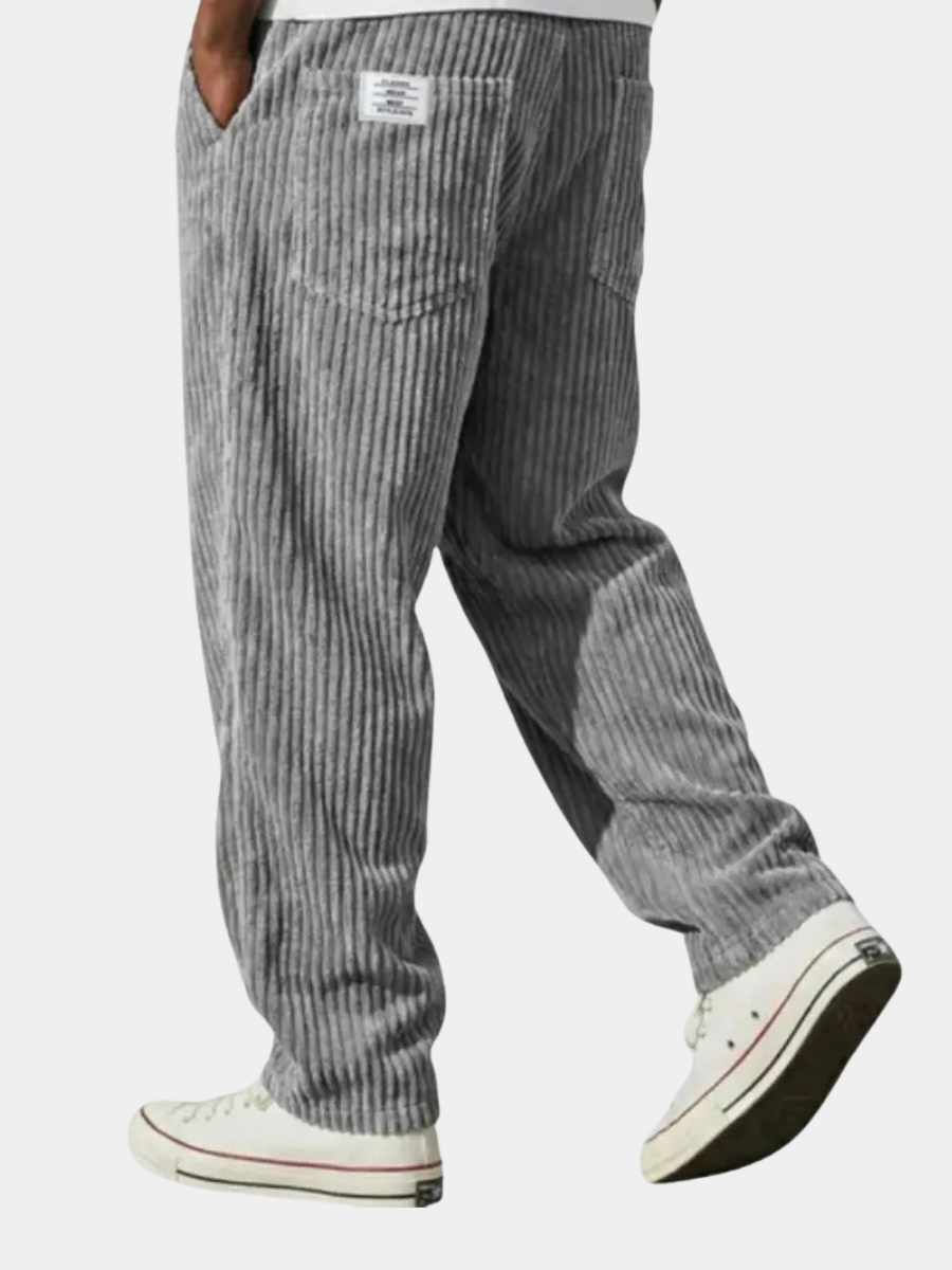 Herren Cargo-Hosen grau weit mit praktischen Taschen - 1 - Atelier-Zofia