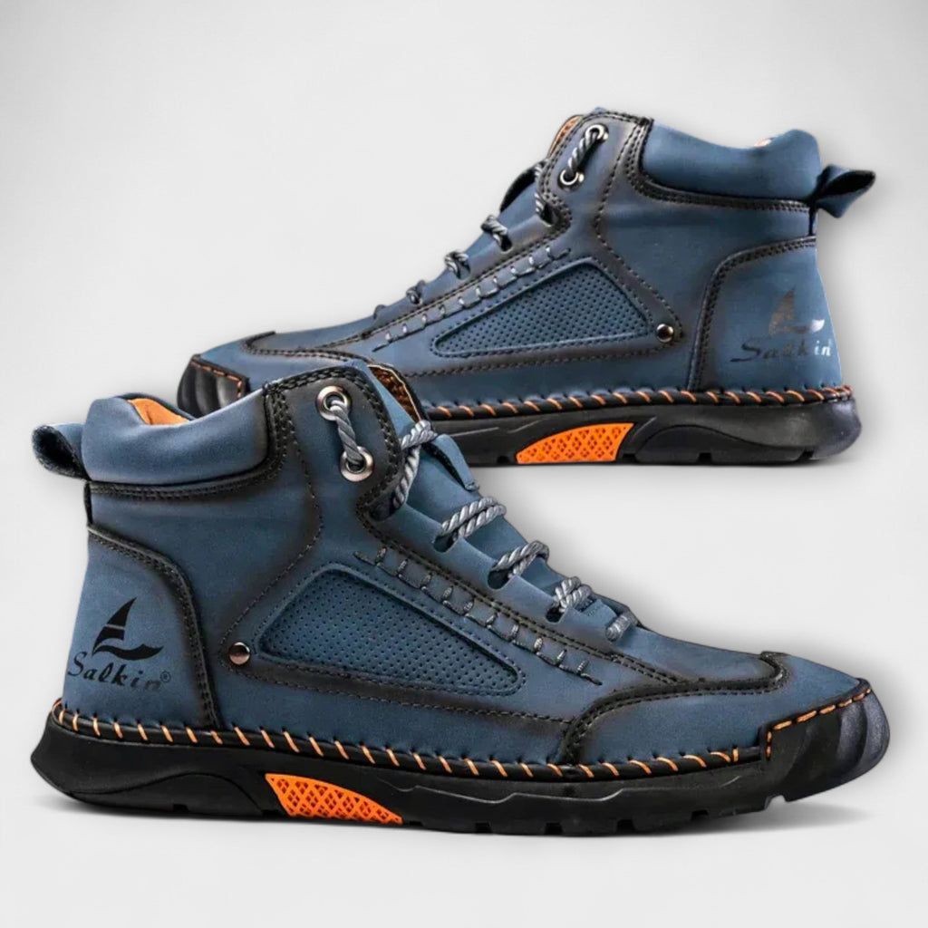Schuhe Herren blau mit atmungsaktiven Details und rutschfester Sohle - 2 - Atelier-Zofia