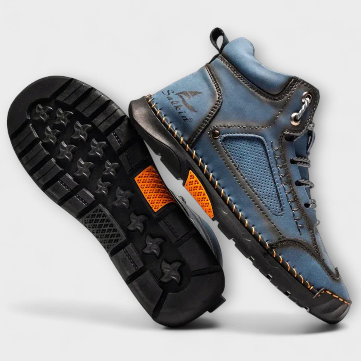 Schuhe Herren blau mit atmungsaktiven Details und rutschfester Sohle - 17 - Atelier-Zofia