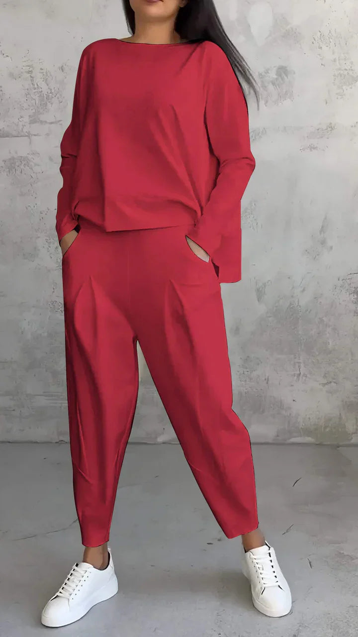 Outfit Damen weiß tailliert mit langen Ärmeln und praktischen Taschen - 6 - Atelier-Zofia