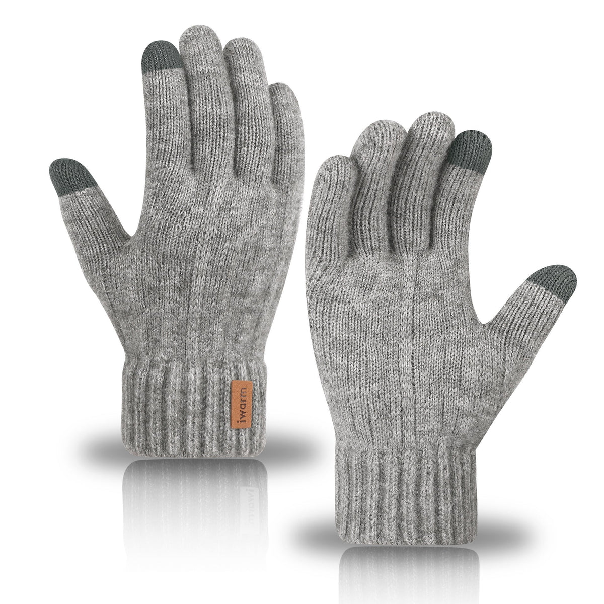 Damen Handschuhe schwarz mit Touchscreen-Funktion und gemütlichem Design - 2 - Atelier-Zofia