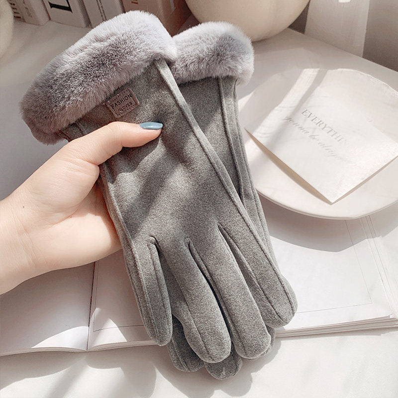 Damenhandschuhe schwarz tailliert mit weichem Innenfutter - 5 - Atelier-Zofia