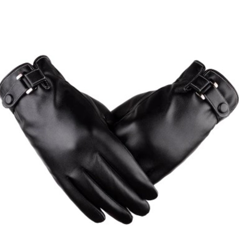Herrenhandschuhe schwarz tailliert mit modischen Akzenten - 3 - Atelier-Zofia
