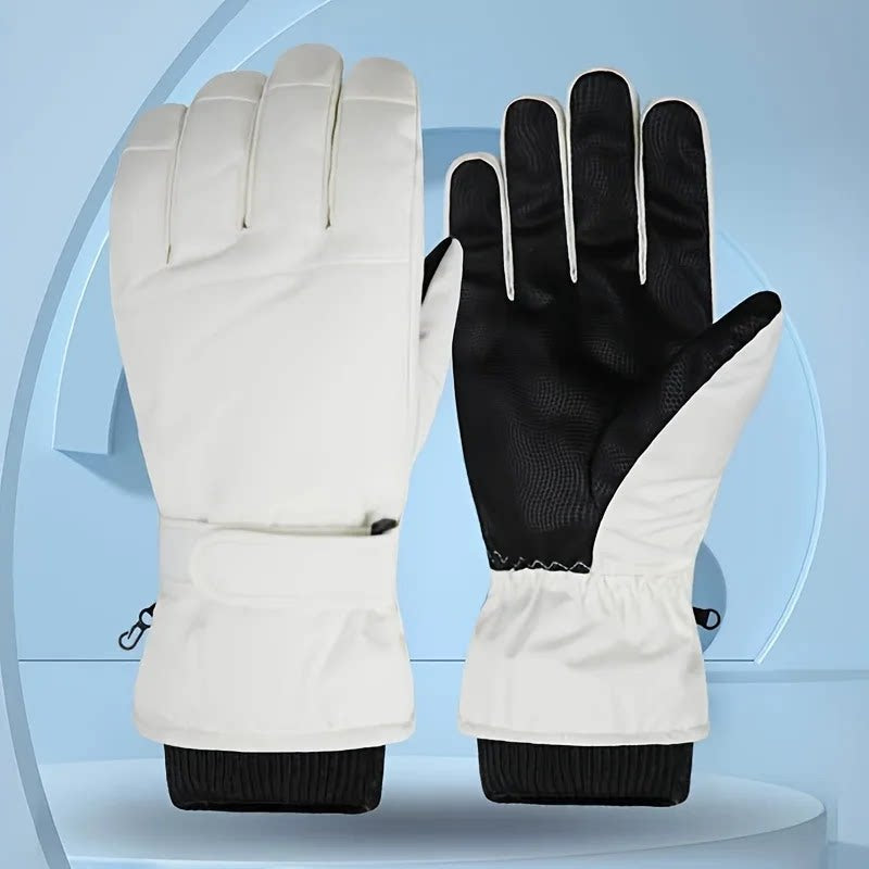 Damenhandschuhe rosa mit elastischem Bündchen und winddichtem Design - 2 - Atelier-Zofia
