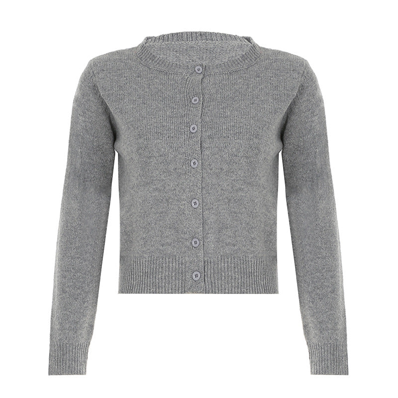 Cardigan Damen schwarz tailliert mit Knöpfen - 7 - Atelier-Zofia