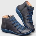 Damen Schuhe braun mit Schnürung und Reißverschluss - 2 - Atelier-Zofia
