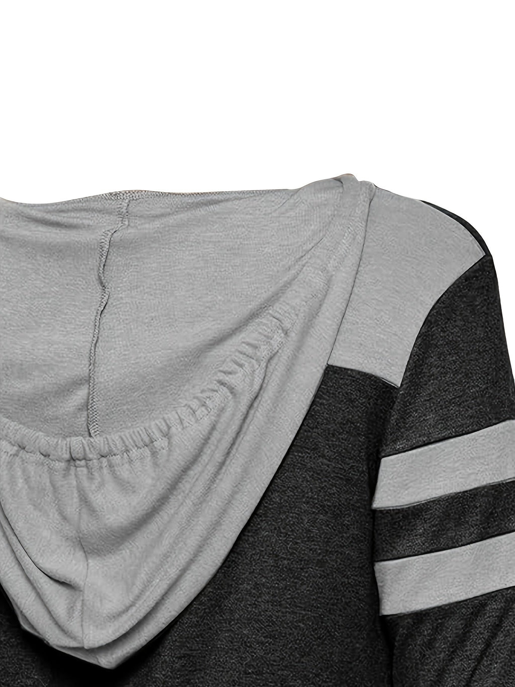 Hoodie Damen schwarz mit langen Ärmeln und Kapuze - 4 - Atelier-Zofia