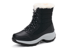 Winterstiefel Damen schwarz gefüttert mit Schnürung - 1 - Atelier-Zofia