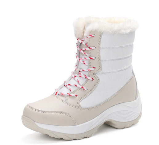 Winterstiefel Damen schwarz gefüttert mit Schnürung - 2 - Atelier-Zofia