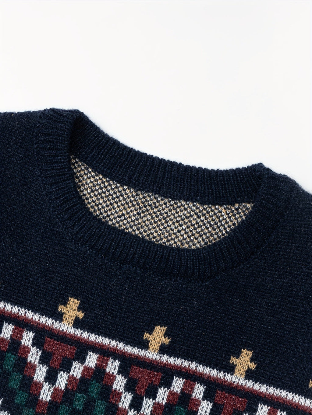 Pullover Damen blau mit Norwegermuster und lässigem Schnitt - 4 - Atelier-Zofia