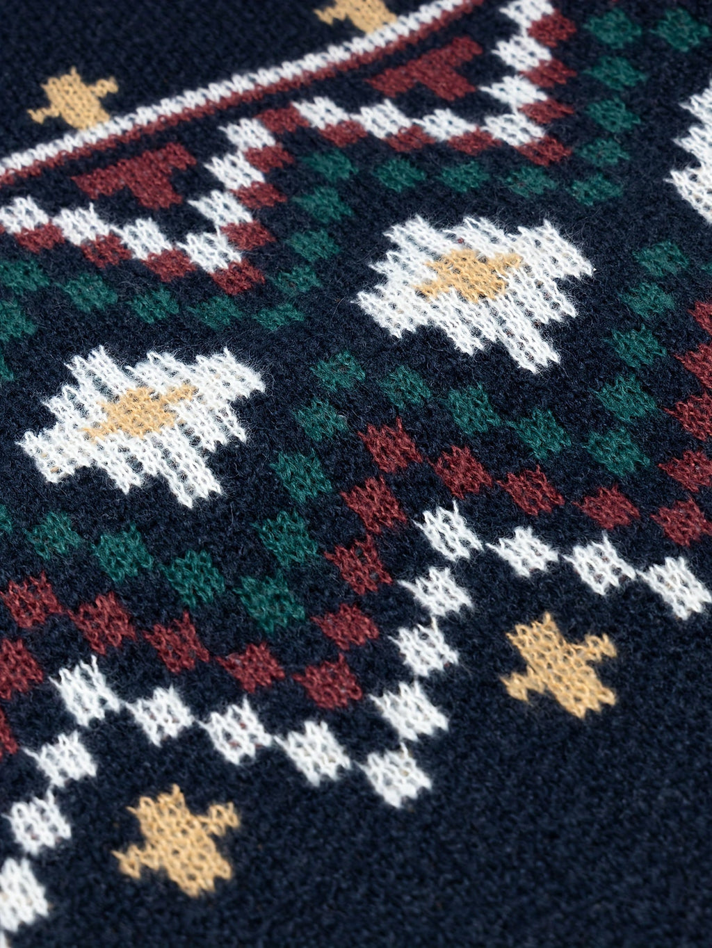 Pullover Damen blau mit Norwegermuster und lässigem Schnitt - 5 - Atelier-Zofia