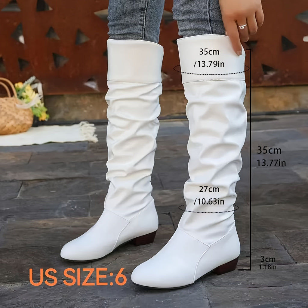 Stiefel Damen schwarz schlauchförmig mit niedrigem Absatz - 11 - Atelier-Zofia