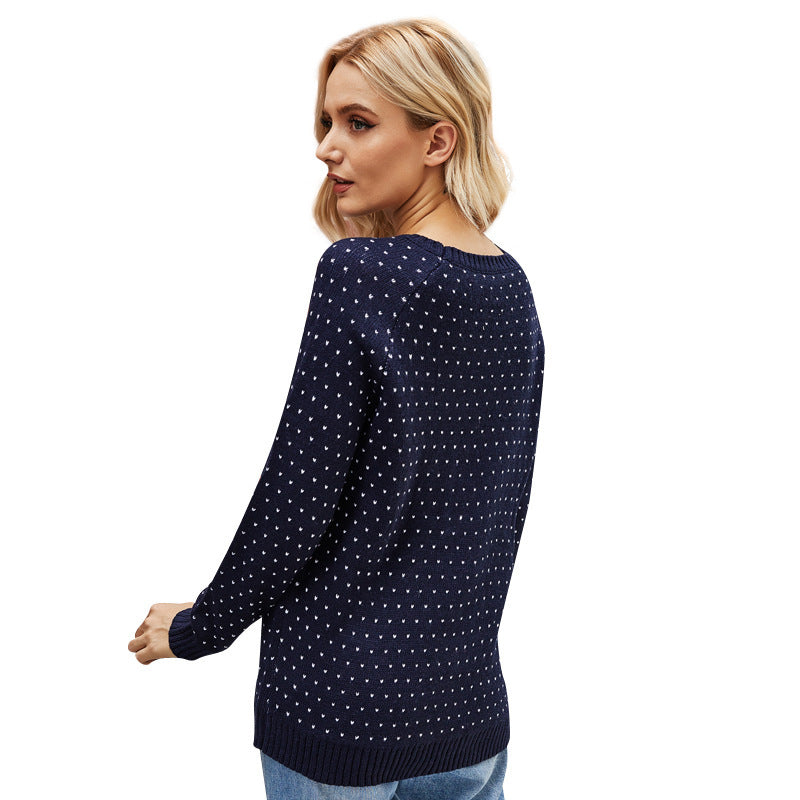 Pullover Damen grau mit Schneemann-Design und Rundkragen - 5 - Atelier-Zofia