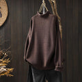 Pullover Damen schwarz weit mit Stehkragen - 1 - Atelier-Zofia