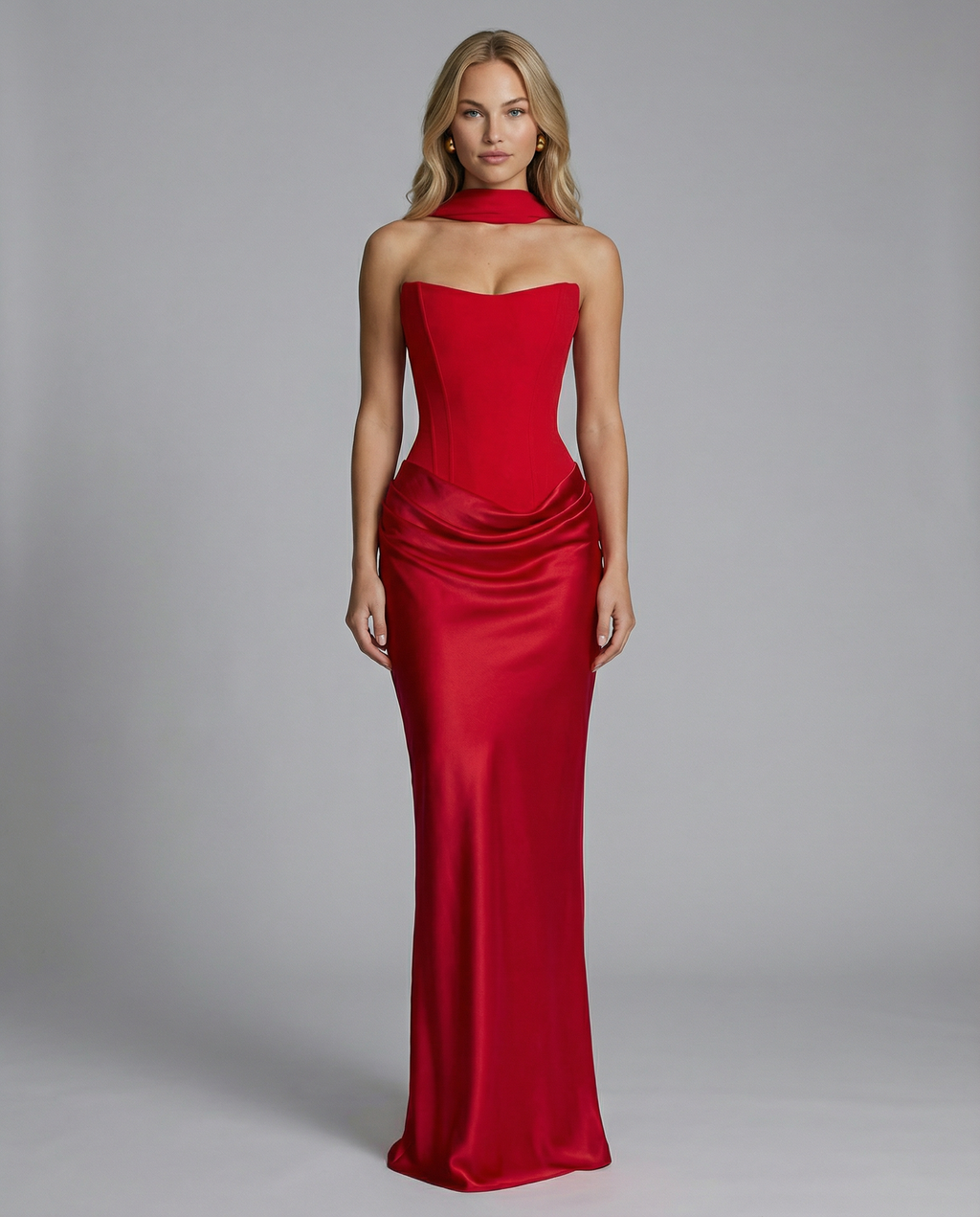 Abendkleid Damen schwarz figurbetont mit schulterfreiem Ausschnitt - 8 - Atelier-Zofia