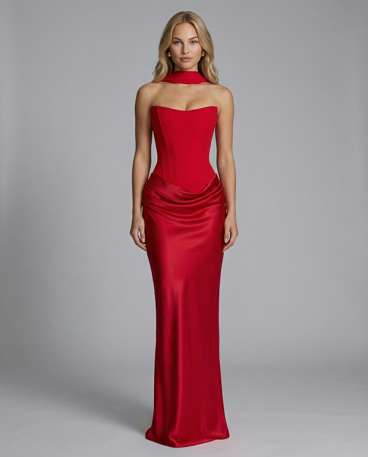 Abendkleid Damen schwarz figurbetont mit schulterfreiem Ausschnitt - 8 - Atelier-Zofia