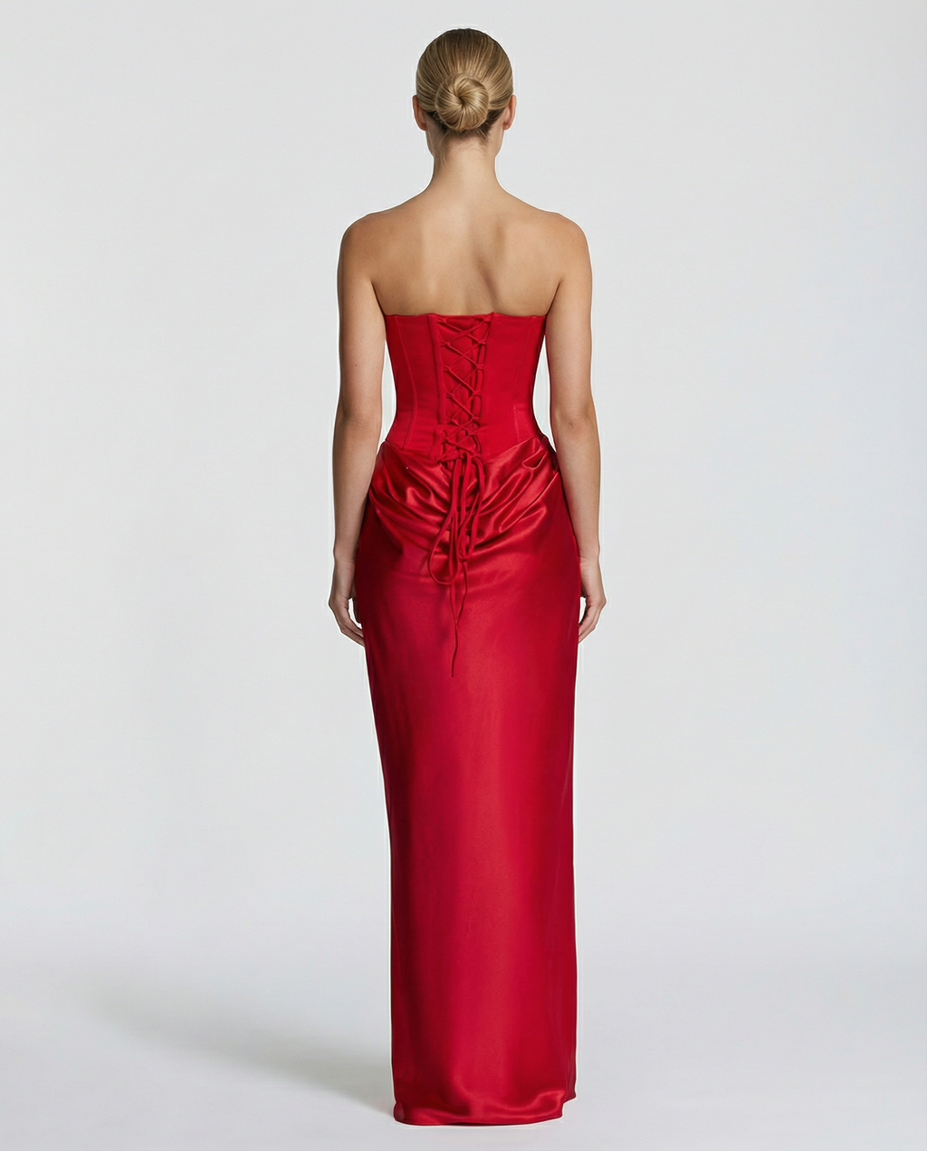 Abendkleid Damen schwarz figurbetont mit schulterfreiem Ausschnitt - 9 - Atelier-Zofia