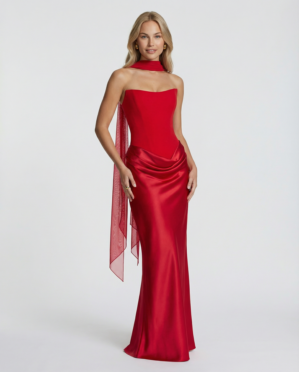 Abendkleid Damen schwarz figurbetont mit schulterfreiem Ausschnitt - 10 - Atelier-Zofia