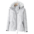 Jacket Damen schwarz tailliert mit Kapuze und Blumenmuster - 1 - Atelier-Zofia