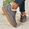 Schuhe Damen beige bequem mit flauschigem Innenfutter - 6 - Atelier-Zofia