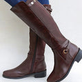 Stiefel Damen schwarz figurbetont mit flexiblem Einsatz - 2 - Atelier-Zofia