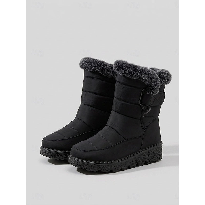 Damen Boots schwarz mit warmem Fleece-Innenfutter - 1 - Atelier-Zofia
