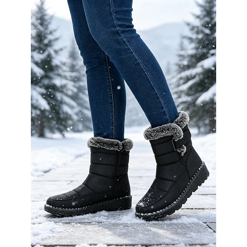 Damen Boots schwarz mit warmem Fleece-Innenfutter - 3 - Atelier-Zofia