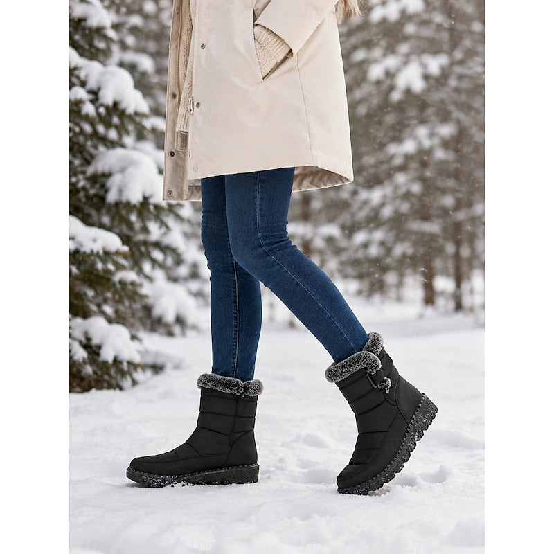 Damen Boots schwarz mit warmem Fleece-Innenfutter - 4 - Atelier-Zofia