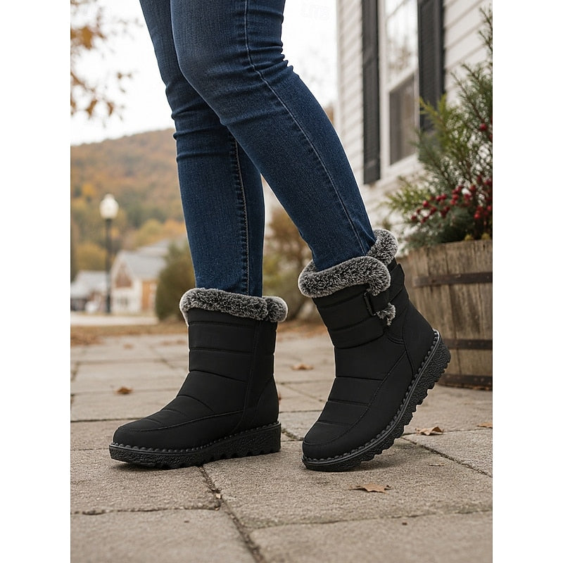 Damen Boots schwarz mit warmem Fleece-Innenfutter - 10 - Atelier-Zofia