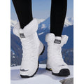 Winterstiefel Damen weiß knöchelhoch mit Kunstfell - 1 - Atelier-Zofia