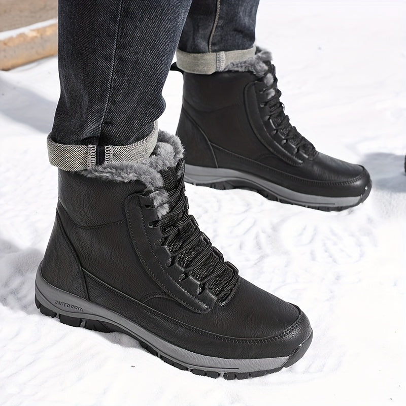 Boots Damen schwarz mit warmem Futter und rutschfester Sohle - 3 - Atelier-Zofia