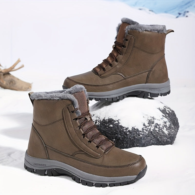 Boots Damen schwarz mit warmem Futter und rutschfester Sohle - 7 - Atelier-Zofia