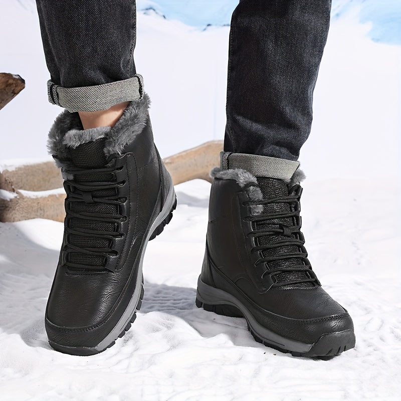 Boots Damen schwarz mit warmem Futter und rutschfester Sohle - 8 - Atelier-Zofia