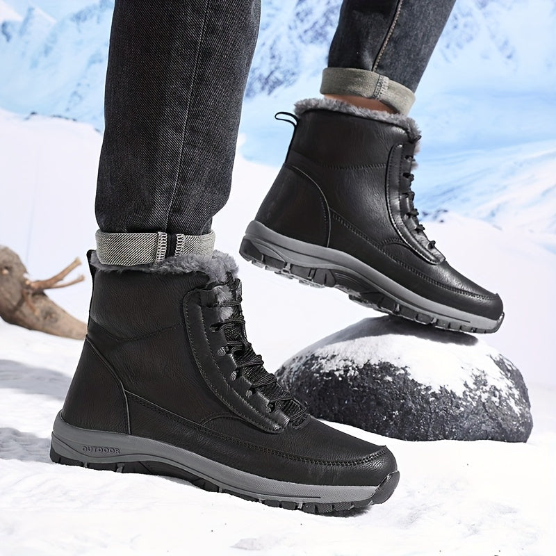 Boots Damen schwarz mit warmem Futter und rutschfester Sohle - 9 - Atelier-Zofia