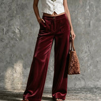 Hosen Damen schwarz weit geschnitten mit Taschen - 1 - Atelier-Zofia