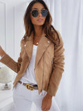 Bikerjacke Damen grün tailliert mit Reißverschluss - 3 - Atelier-Zofia