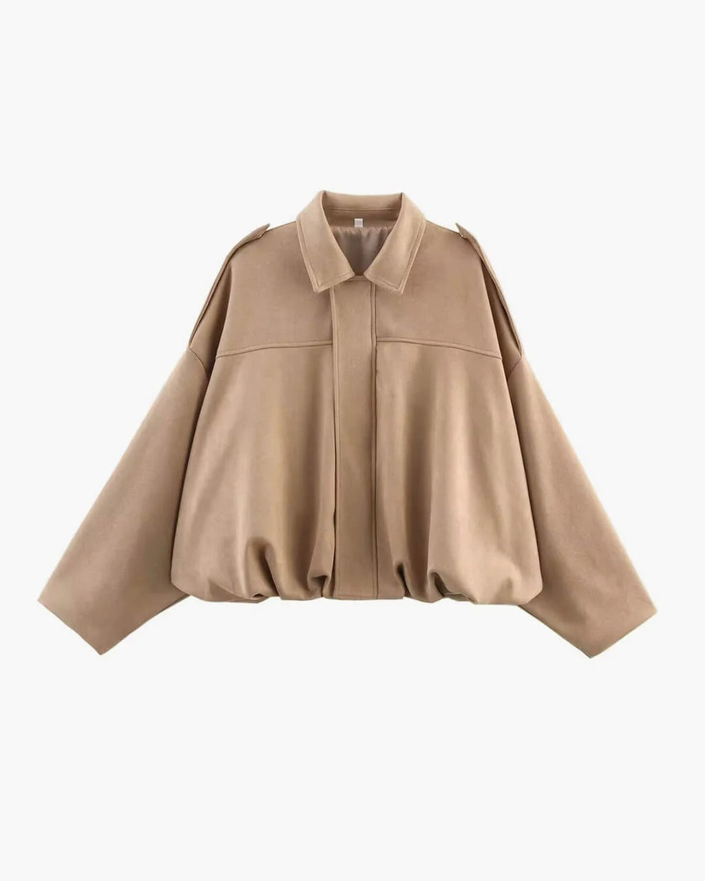 Damen Jacke olivgrün oversized mit cropped Schnitt - 6 - Atelier-Zofia