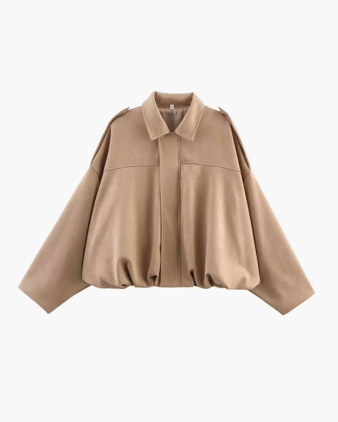 Damen Jacke olivgrün oversized mit cropped Schnitt - 6 - Atelier-Zofia