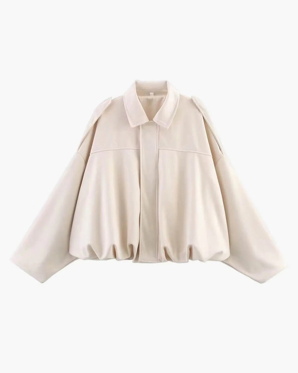 Damen Jacke olivgrün oversized mit cropped Schnitt - 8 - Atelier-Zofia