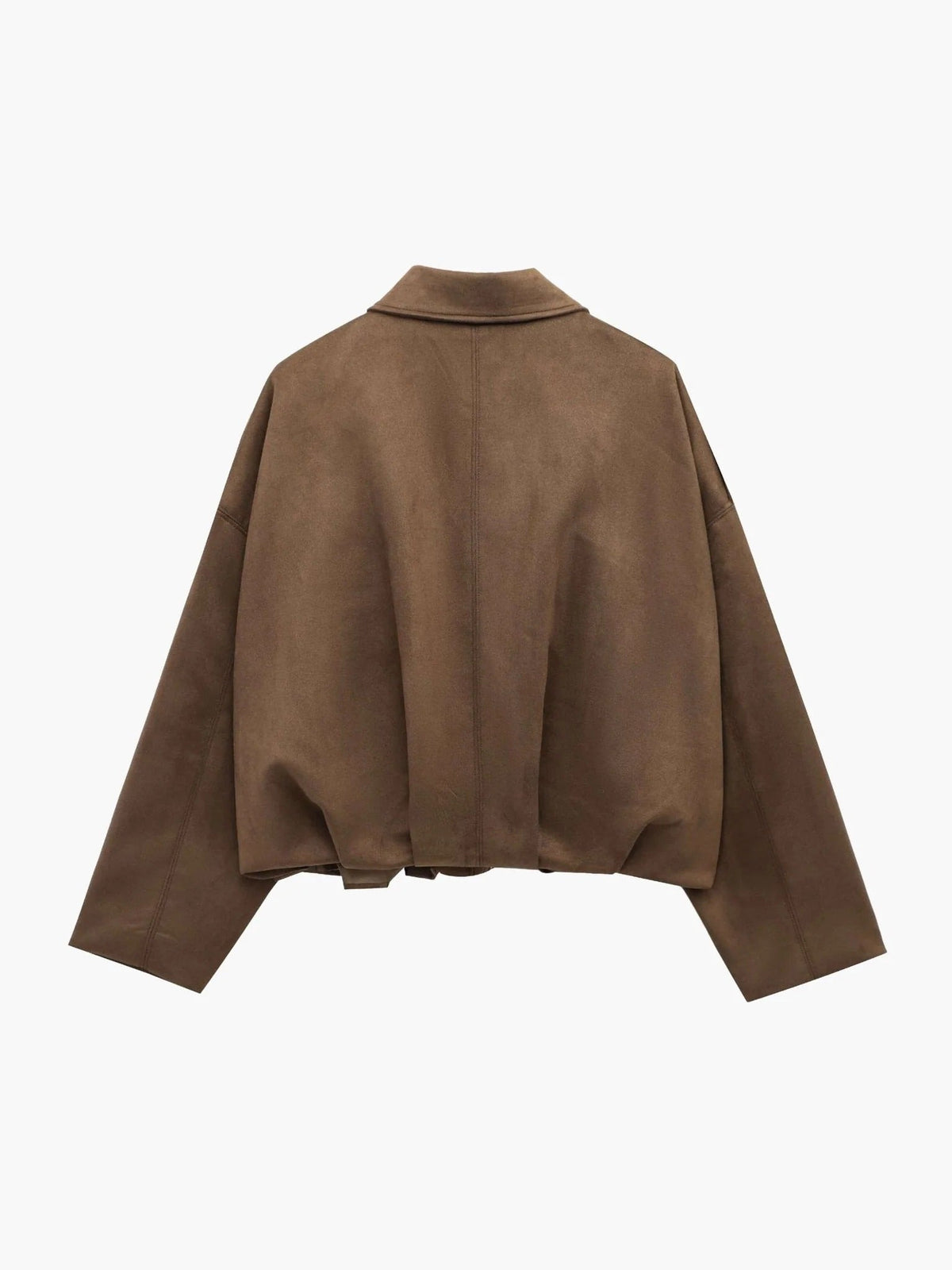 Damen Jacke olivgrün oversized mit cropped Schnitt - 12 - Atelier-Zofia