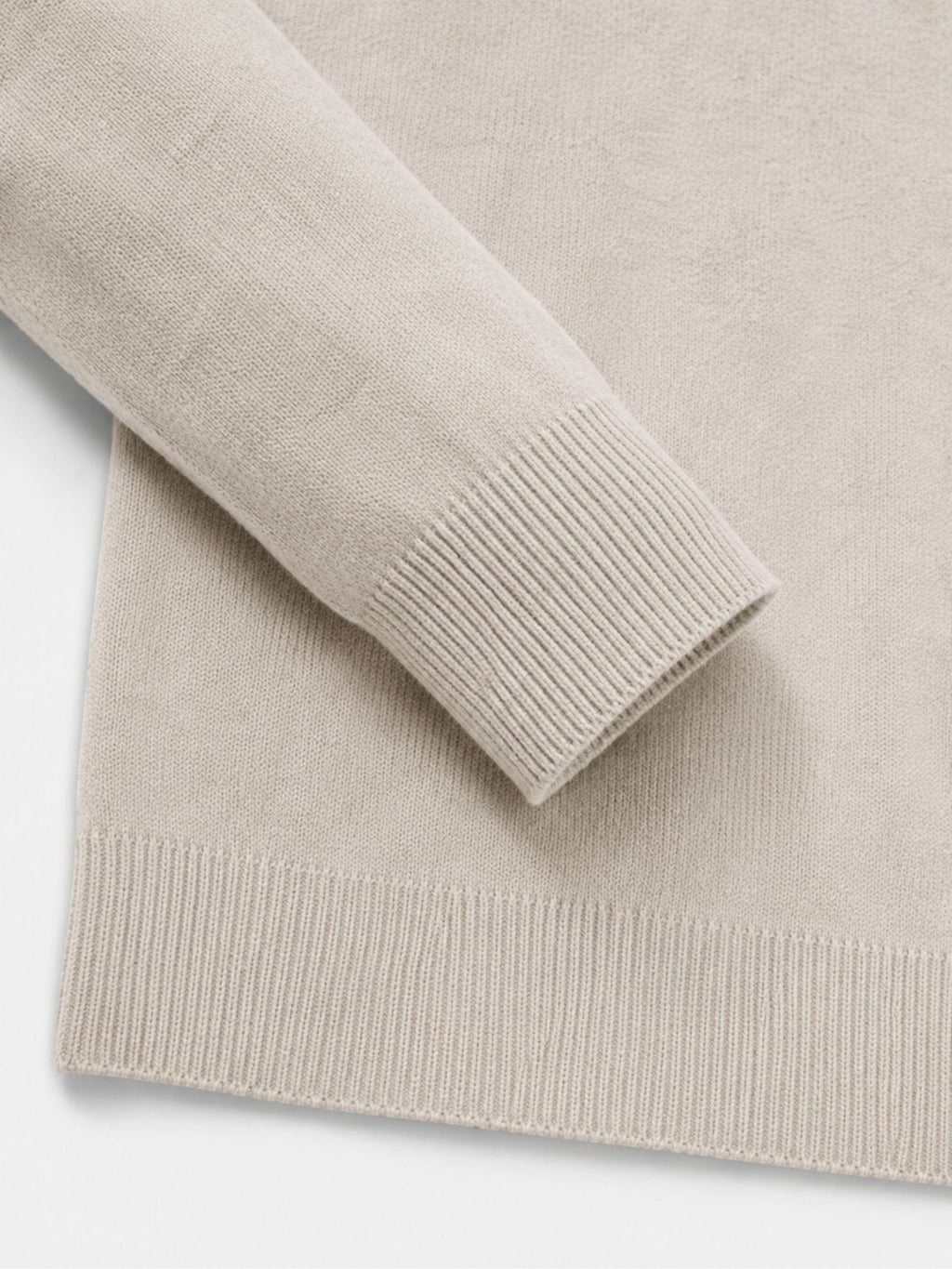 Pullover Herren beige figurbetont mit Halbzip-Kragen - 8 - Atelier-Zofia