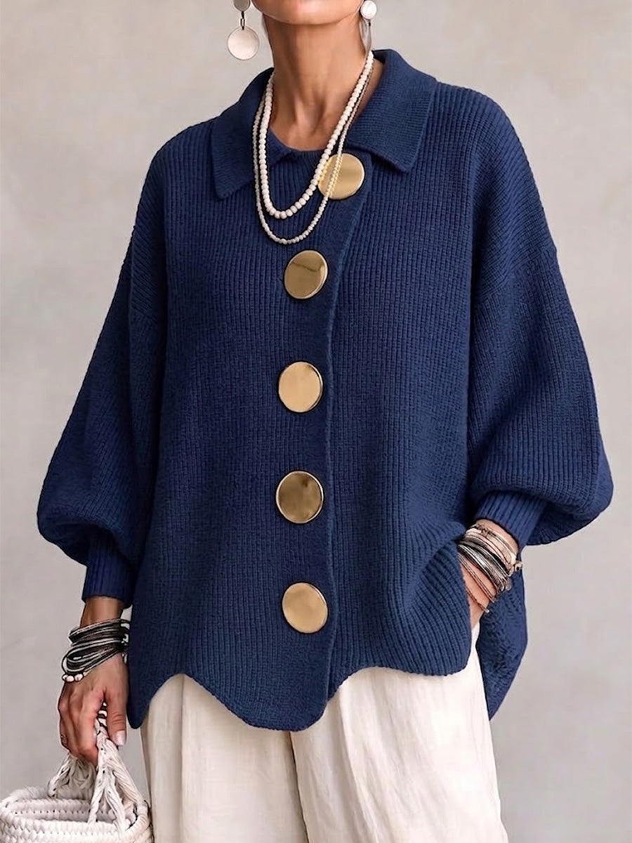 Cardigan Damen mit Oversized-Schnitt und eleganten Knöpfen - 1 - Trendlinie
