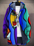 Jacke Damen bunt mit Kapuze und langen Ärmeln - 1 - Atelier-Zofia