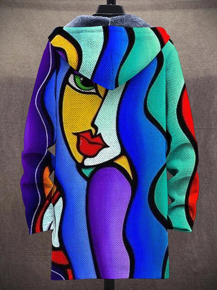 Jacke Damen bunt mit Kapuze und langen Ärmeln - 2 - Atelier-Zofia