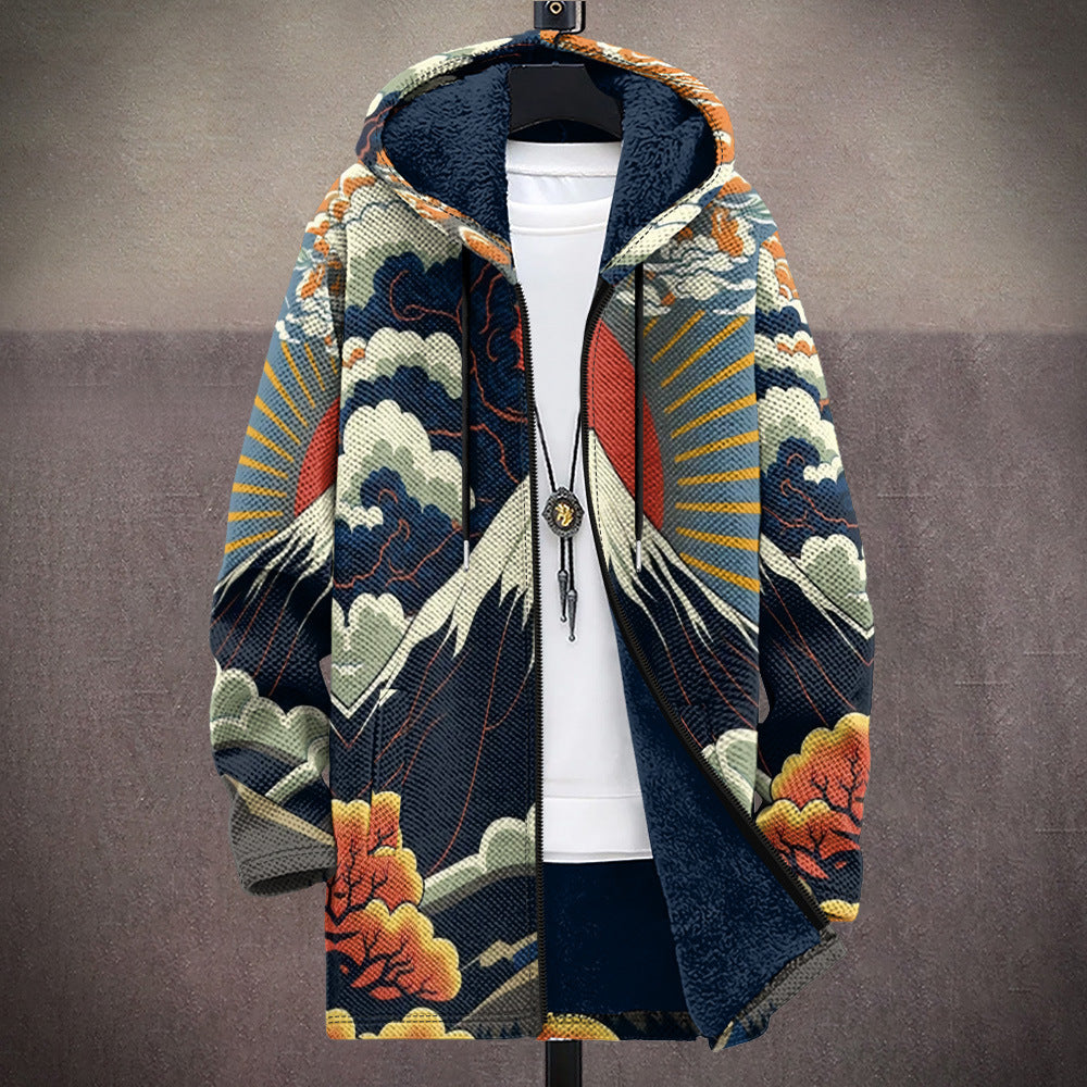 Jacket Herren mehrfarbig mit Kapuze und kreativem Design - 1 - Atelier-Zofia