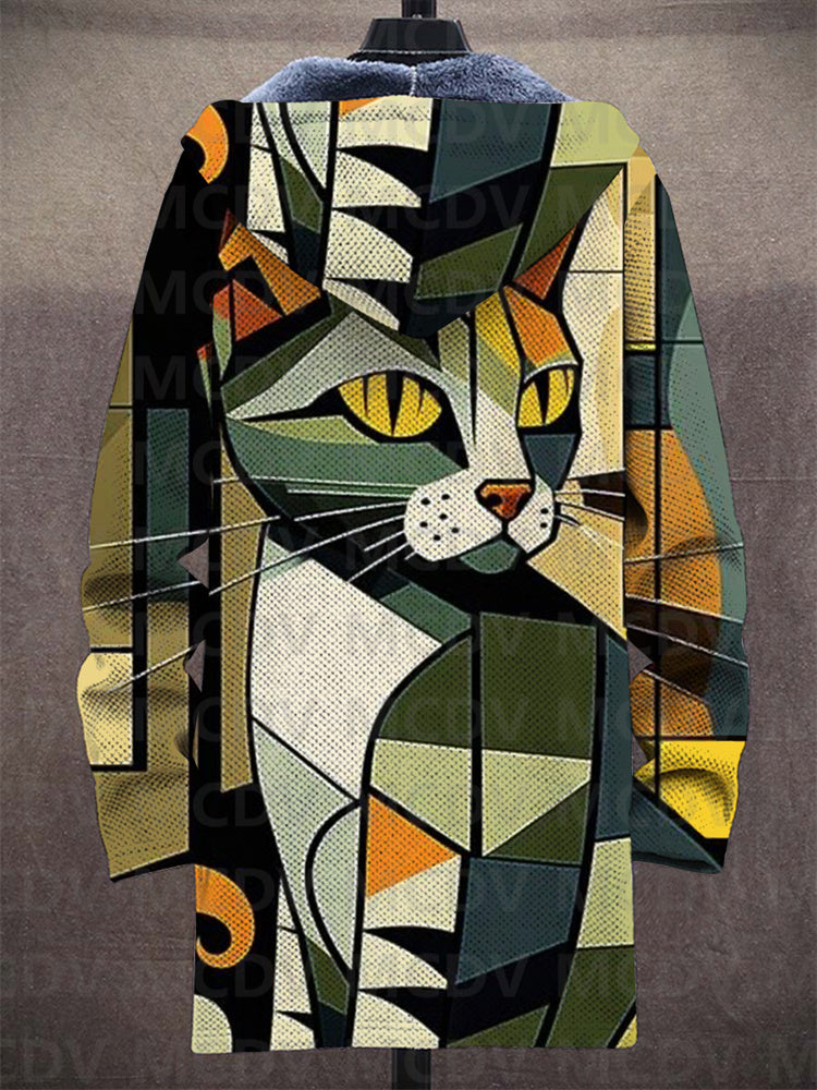 Hoodie Herren bunt mit Katzenmotiv und lässigem Schnitt - 4 - Atelier-Zofia