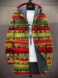 Jacke Herren rot mit buntem Muster und praktischer Kapuze - 1 - Atelier-Zofia