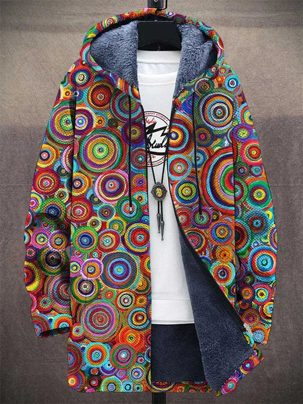 Jacke Damen bunt mit Kapuze und lockerer Passform - 1 - Atelier-Zofia