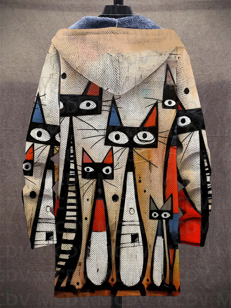 Jacke Herren bunt lässig mit Kapuze und einzigartigem Design - 2 - Atelier-Zofia