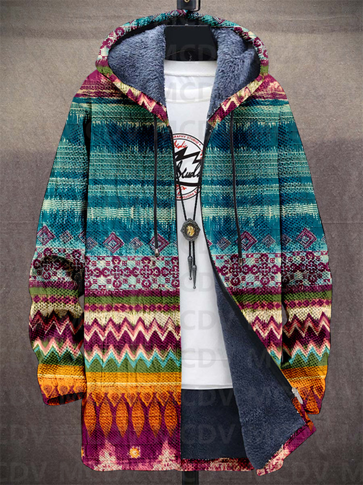 Jacket Men bunt mit Kapuze und langen Ärmeln - 1 - Atelier-Zofia